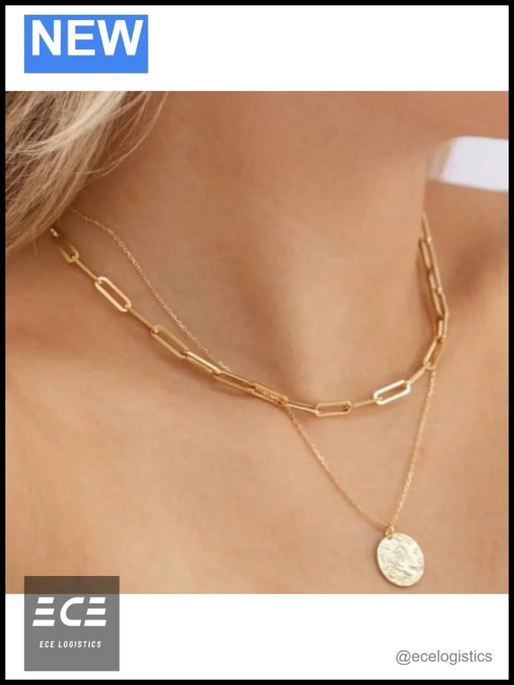 5MM Paperclip Chain Necklace 14K Gold Filled Dainty Link Necklace